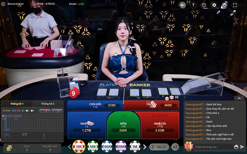 Cấp độ phòng chơi Baccarat tại VUA99 phù hợp mọi người chơi
