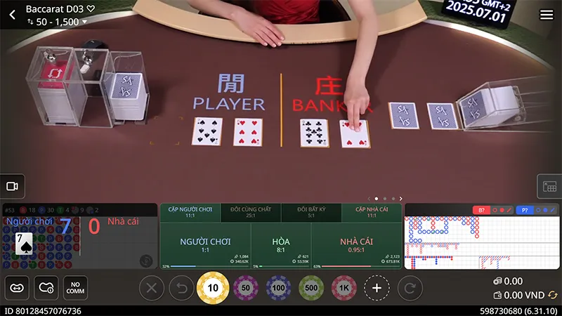 Tính năng thống kê cầu tại sảnh SA Gaming