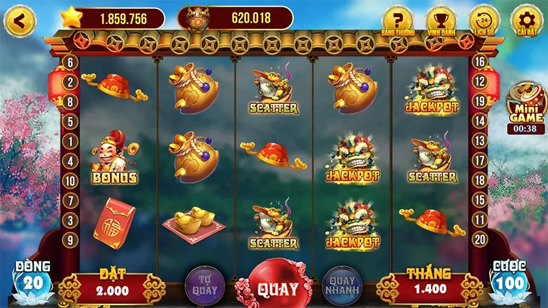 Giao diện slot mượt, bố cục rõ ràng giúp người mới dễ thao tác