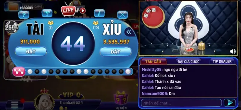 Giao diện tool tài xỉu VUA99 phân tích kết quả theo dữ liệu thực tế